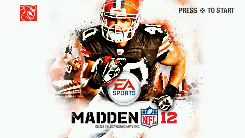 Madden NFL 12 title screen for PSP